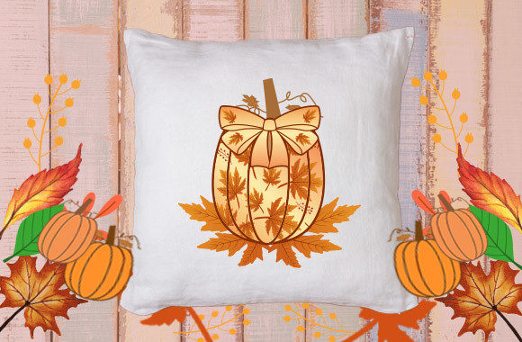 Cute Pumpkin with Bow 3