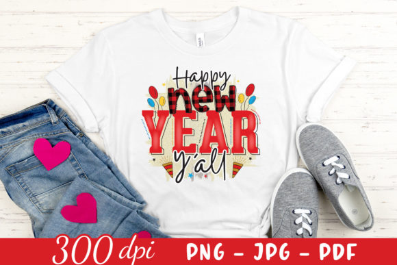 Happy New Year Y all PNG — Festive Graphics for Local Crafts