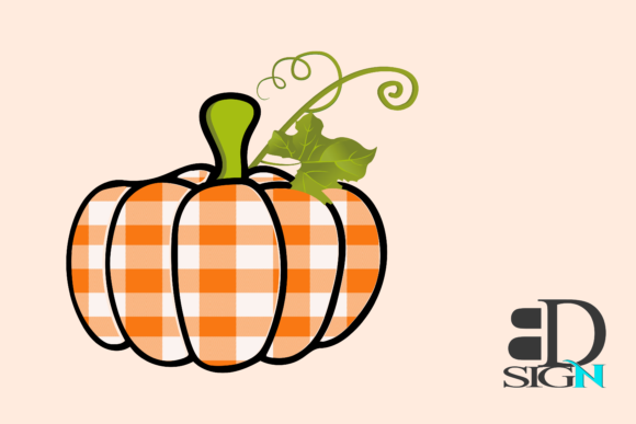 Plaid Pumpkin Lover: Fall Graphics for Crafts & Content