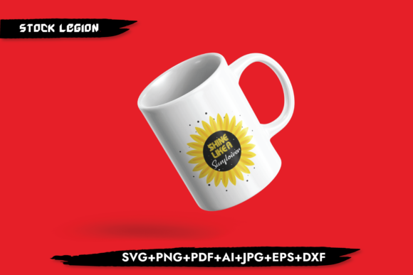 Shine Like a Sunflower: Graphics & Crafts Design Asset